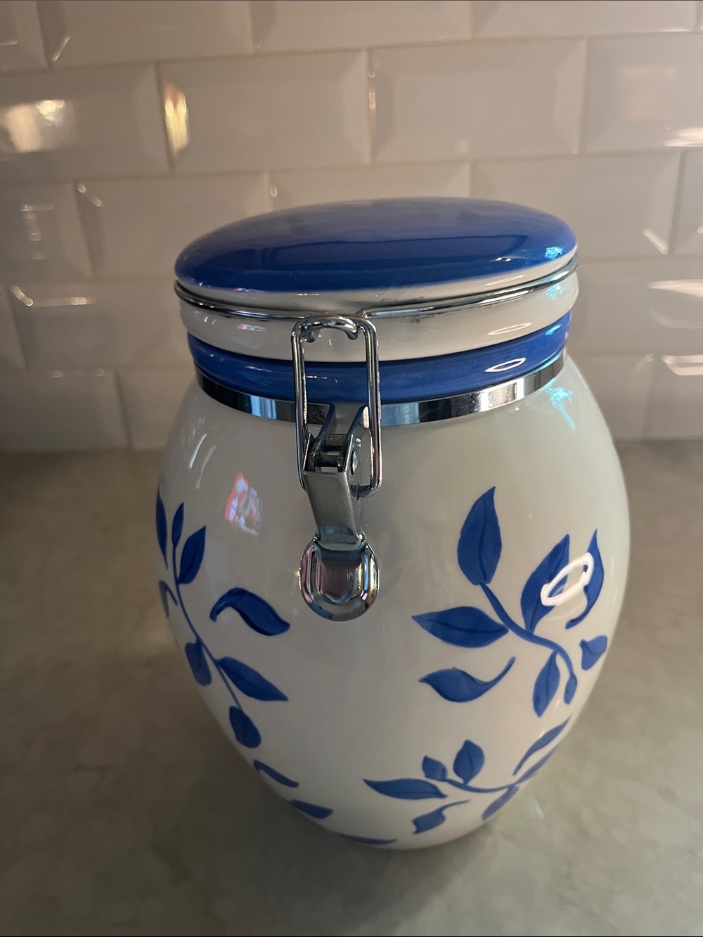 Inspirado Stonelite Cookie Jar Cannistet made in Seattle large 9.5” tall